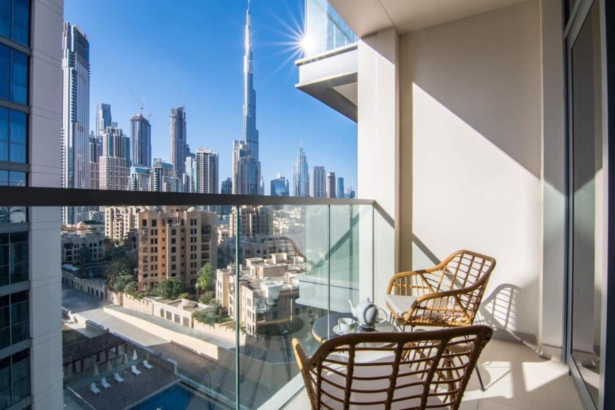 Silkhaus Design 1Bdr With Burj Khalifa View In New Tower Apartment Dubai Luaran gambar